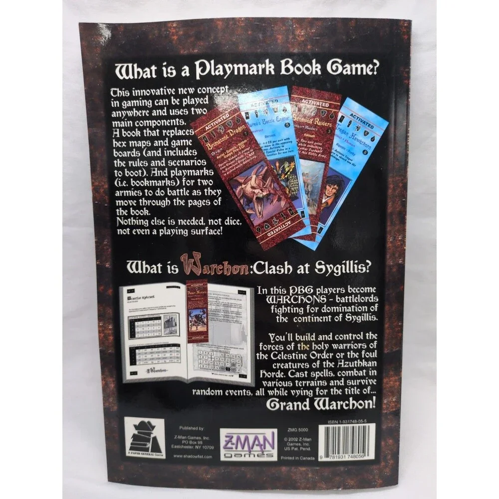 Warchon Clash At Sygillis Playmark Book Game Z-Man Games